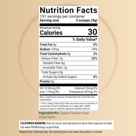 NatureBell Psyllium Husk 3lb Poudre Bio emballage