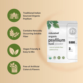 NatureBell Psyllium Husk 3lb Poudre Bio en poudre