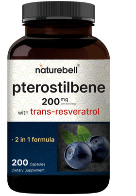 NatureBell Pterostilbene 200 mg capsules front view