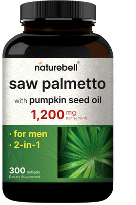 NatureBell Saw Palmetto 1200mg bouteille avec 300 gélules