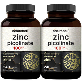 NatureBell Zinc Picolinate 100mg 2 Pack 480 Capsules front view
