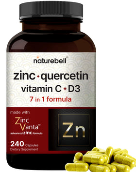 NatureBell Zinc Quercétine 240 capsules vue de face