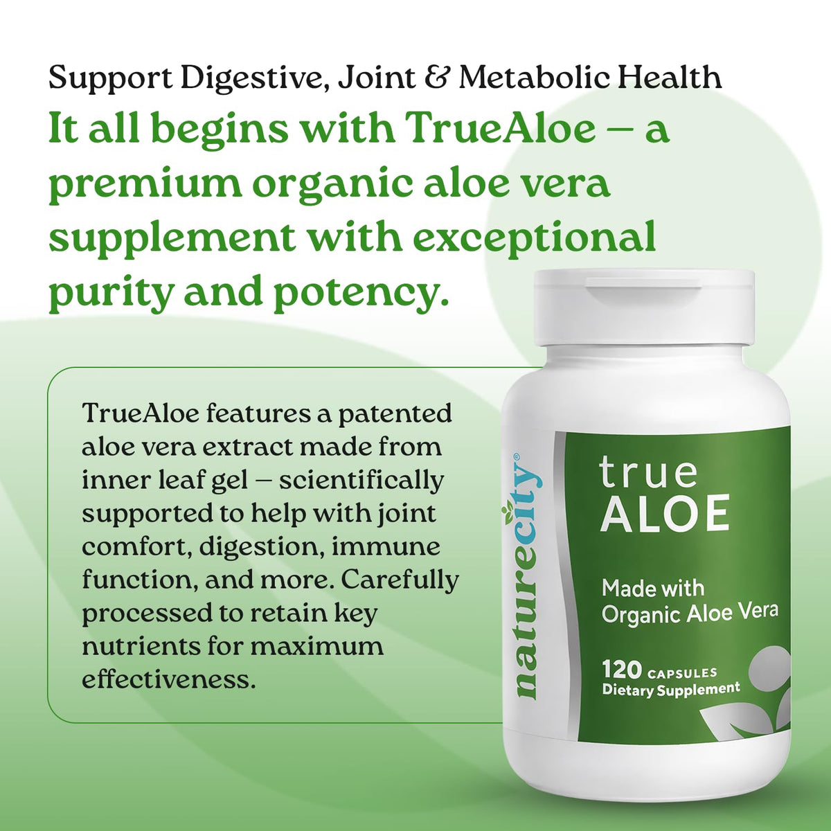 NatureCity Aloe Vera Bio Capsules, détails de l'étiquette