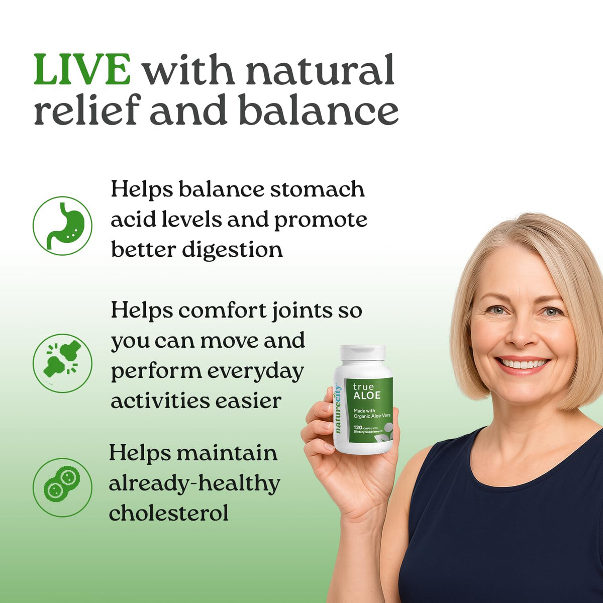 NatureCity Aloe Vera Capsules, vue de côté