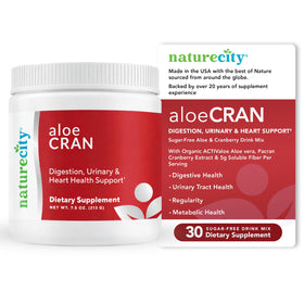 NatureCity AloeCran mélange d'Aloe Vera et poudre de canneberge 222g vue de face