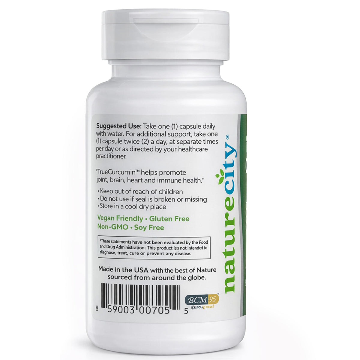 NatureCity Curcuma BCM-95 30 capsules côtés
