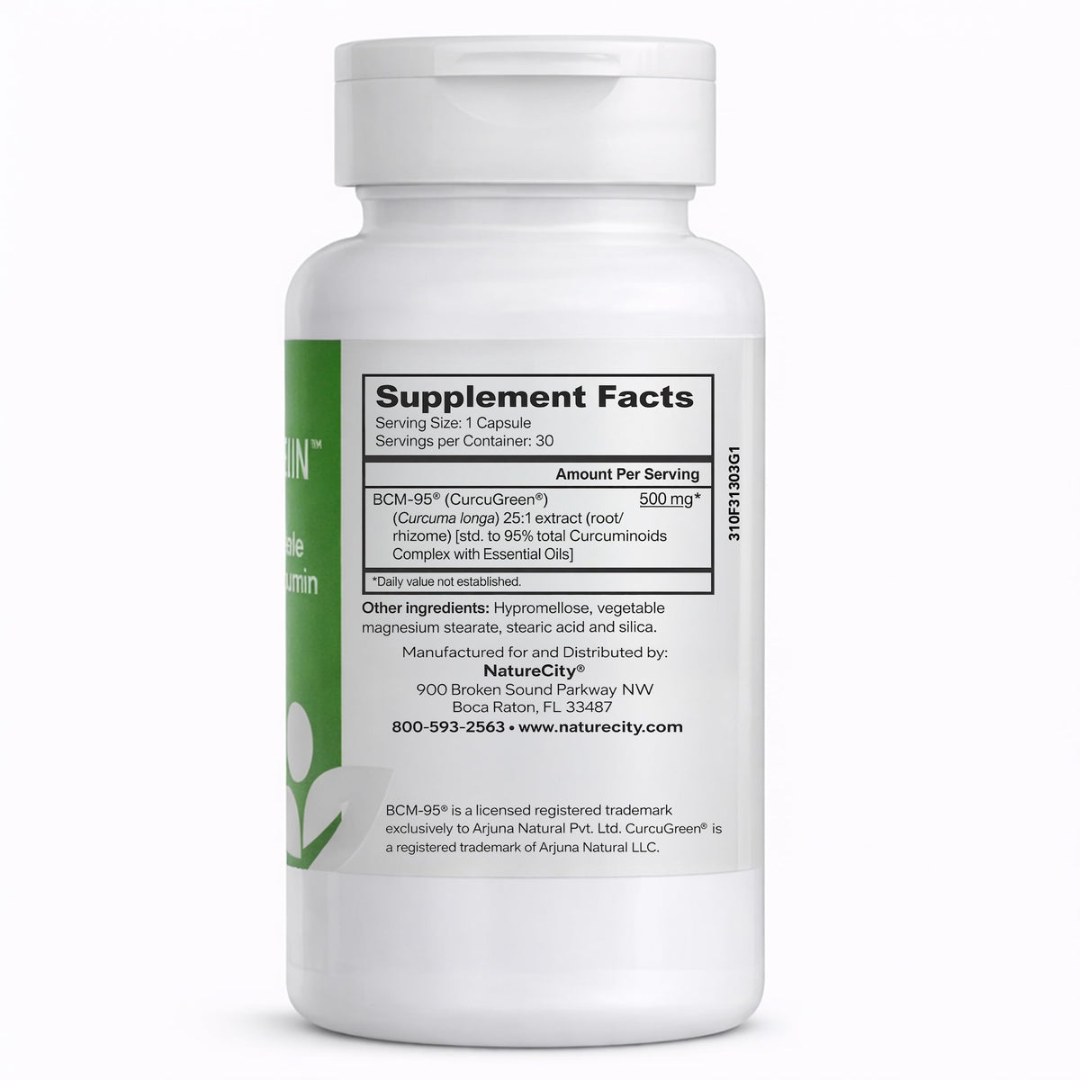 NatureCity Curcuma BCM-95 30 capsules vue arrière