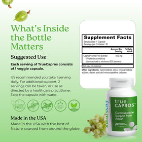 NatureCity True-Capros extrait d'amla 30 capsules végétales dans leur emballage