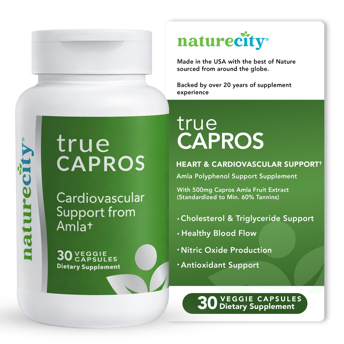NatureCity True-Capros extrait d'amla 30 capsules végétales face