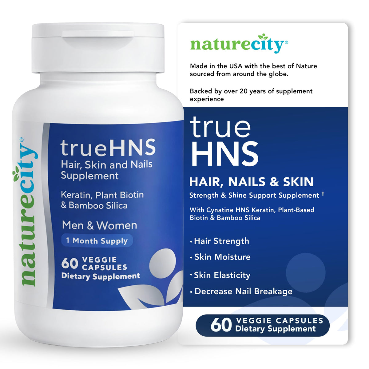 NatureCity True-HNS 60 capsules végétales vue de face