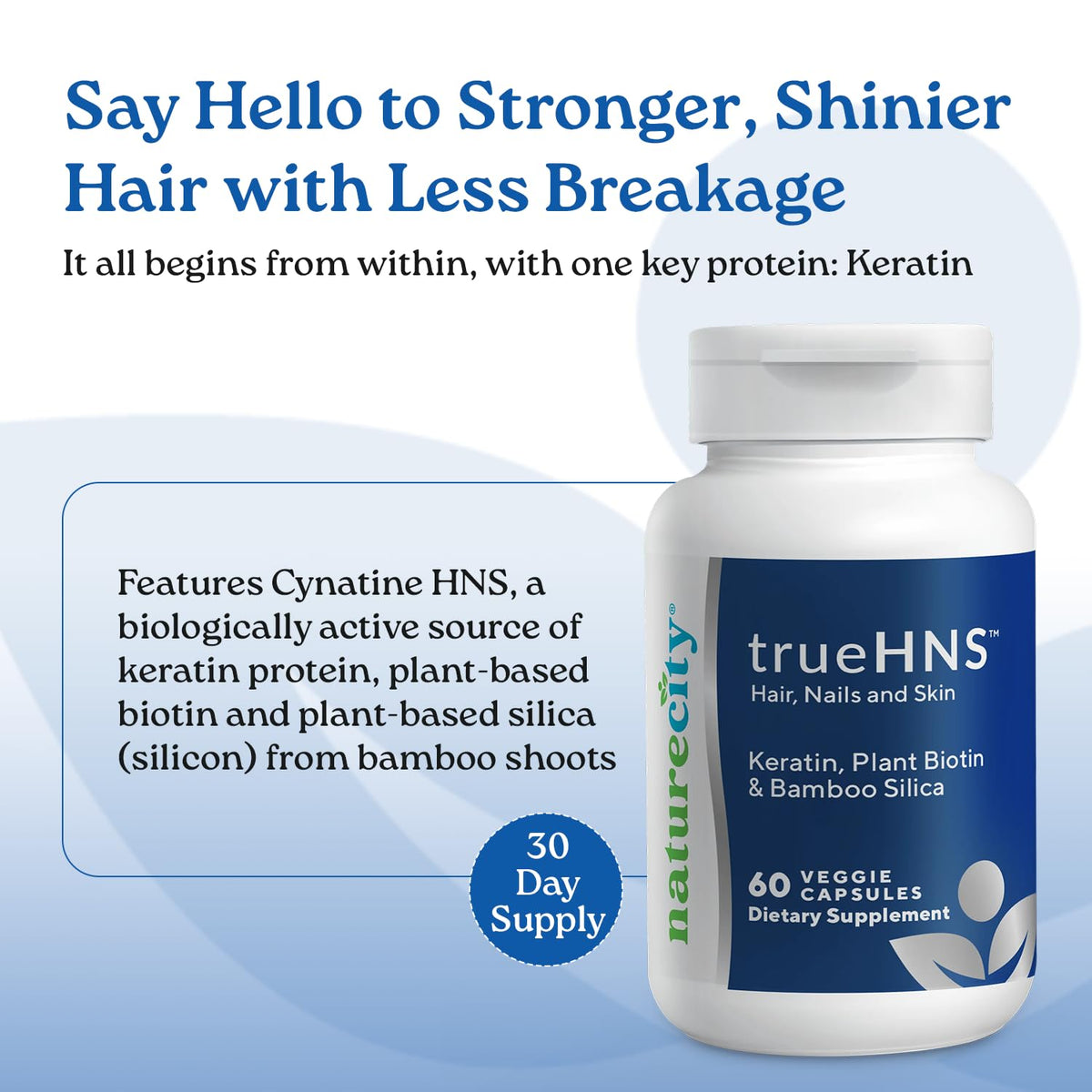 NatureCity True-HNS capsules végétales sur fond blanc