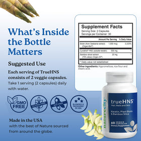 NatureCity True-HNS vue arrière du flacon de capsules