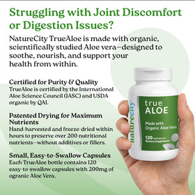 NatureCity TrueAloe Capsules Bio Aloe Vera 720 unités emballage