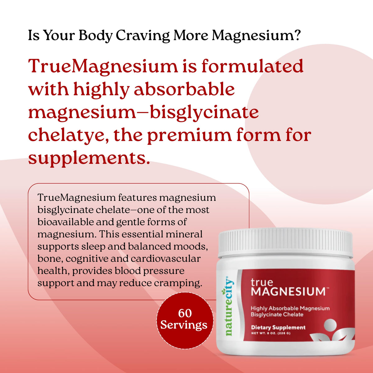 NatureCity TrueMagnesium Poudre de Magnésium Bisglycinate 200mg arrière