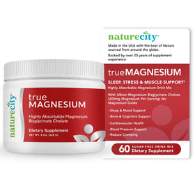 NatureCity TrueMagnesium Poudre de Magnésium Bisglycinate 200mg avant