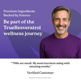 NatureCity TrueResveratrol 75mg capsules avec des plantes en arrière-plan