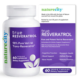NatureCity TrueResveratrol 75mg capsules vue de face