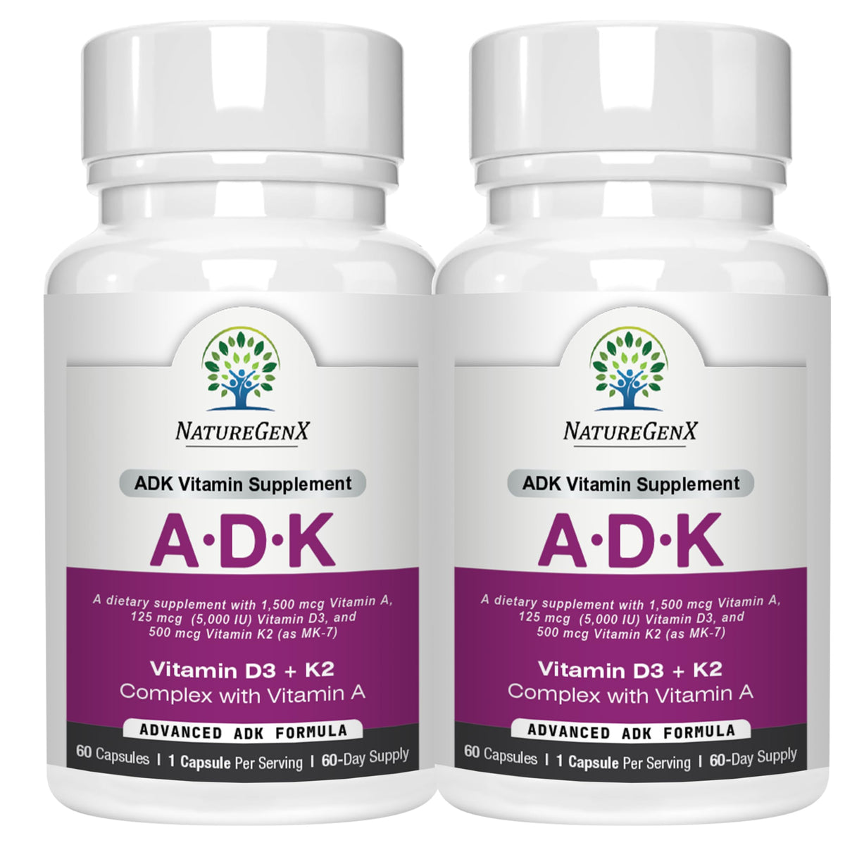 NatureGenX ADK 120 capsules front view