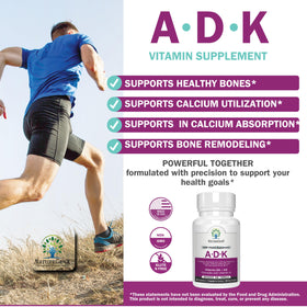 NatureGenX ADK étiquette détaillant les vitamines