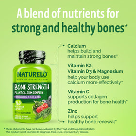 NATURELO Calcium 600mg étiquette des ingrédients