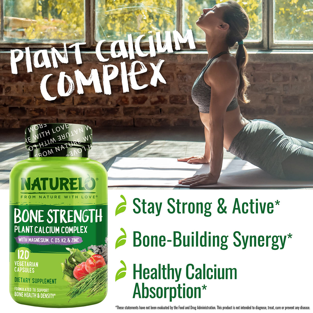 NATURELO Calcium 600mg étiquette des ingrédients