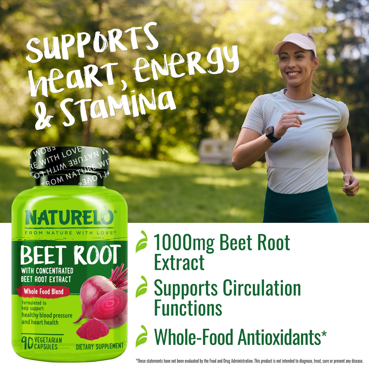 NATURELO Complément Alimentaire Betterave 90 Capsules et son emballage
