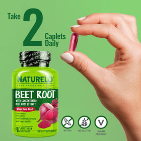 NATURELO Complément Alimentaire Betterave 90 Capsules sur une table