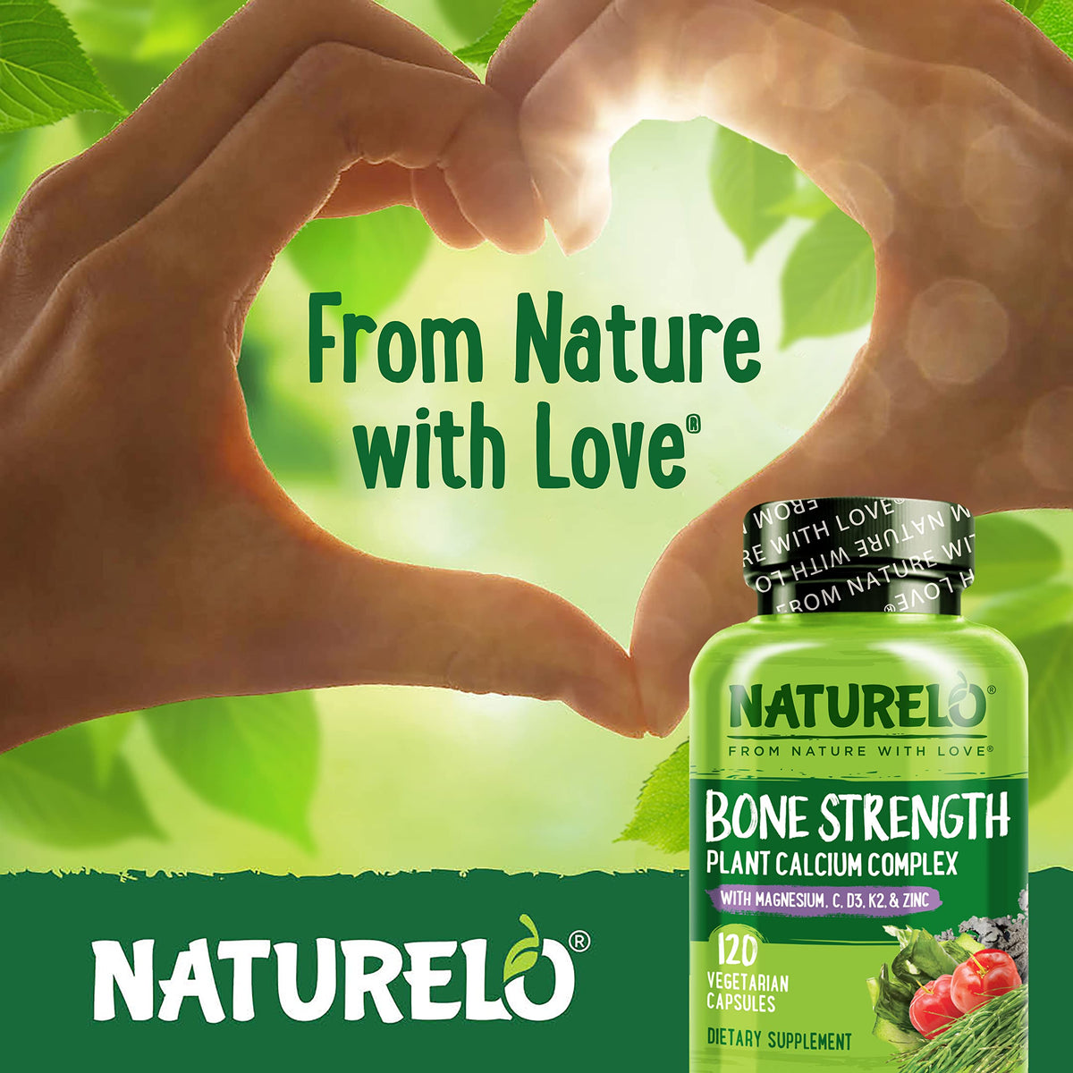 NATURELO Complément Alimentaire Calcium avec fruits et légumes