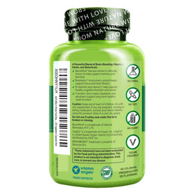 NATURELO Complément Alimentaire Cérébral 60 Capsules avec d'autres compléments alimentaires