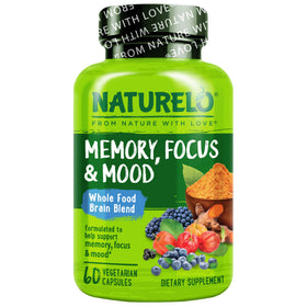 NATURELO Complément Alimentaire Cérébral 60 Capsules vue de face