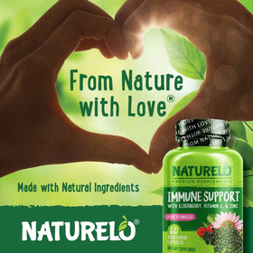 NATURELO Complément Alimentaire Sureau 60 Capsules Végétales étiquette
