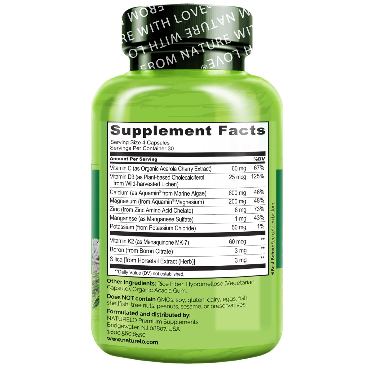 NATURELO Complément avec Vitamine D3 et minéraux