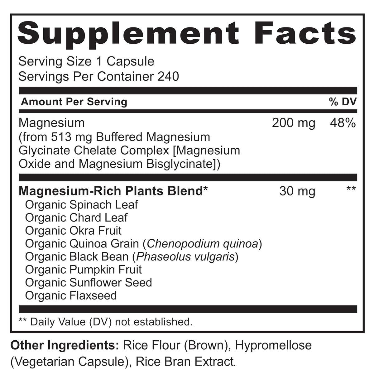 NATURELO Complexe de Glycinate de Magnésium 200 mg capsules dans le flacon