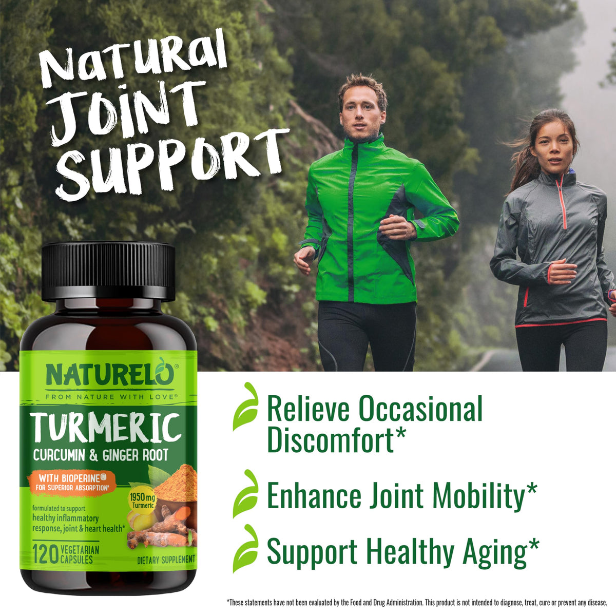 NATURELO Curcuma Bio - Présentation des capsules végétales