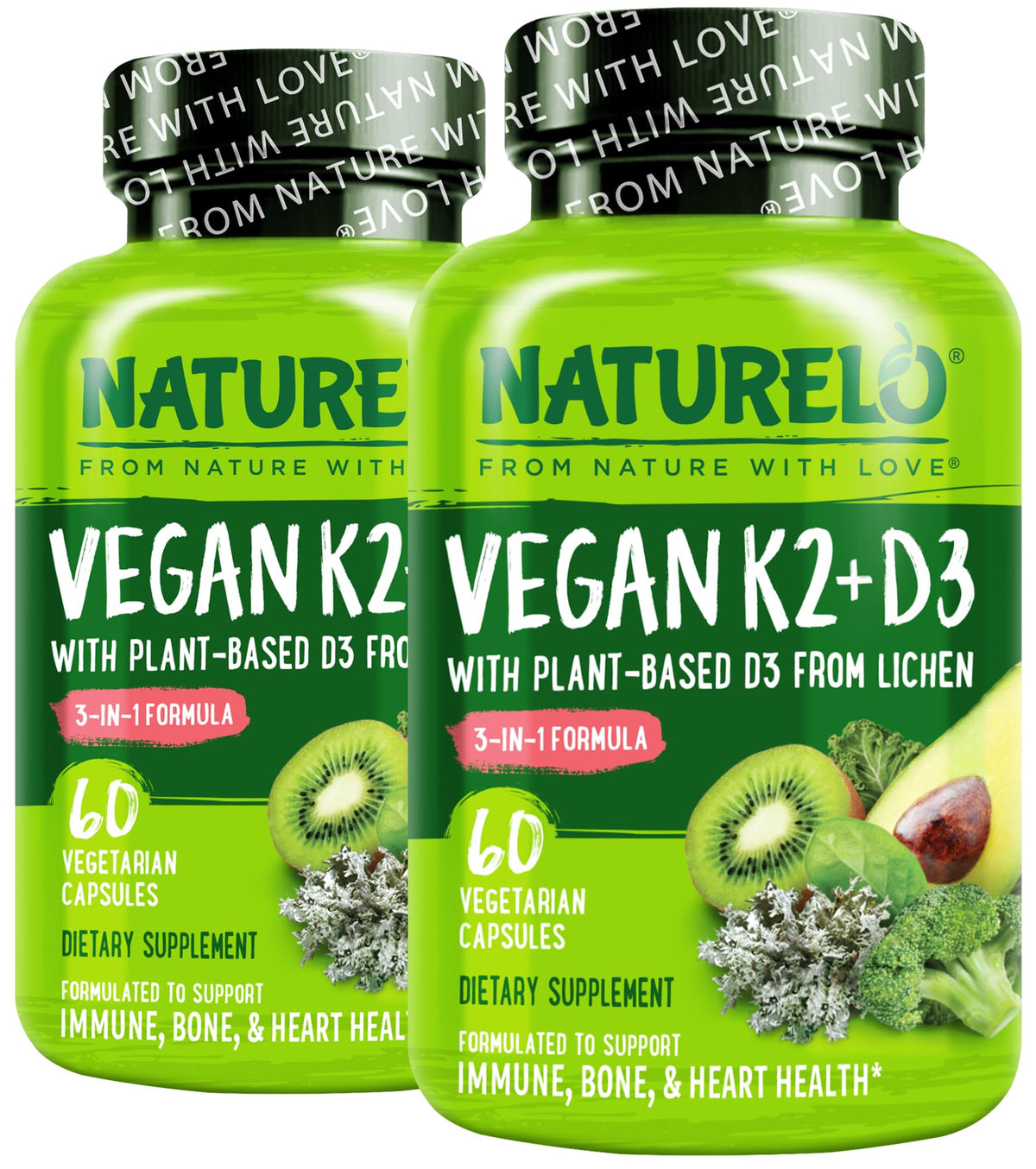 NATURELO D3 K2 60 capsules vue de face