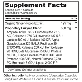 NATURELO Enzymes daily, capsules avec racine de gingembre