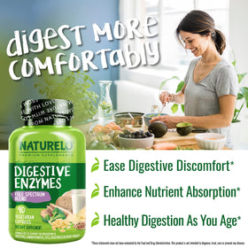 NATURELO Enzymes daily Vegan 90 Capsules avec une main