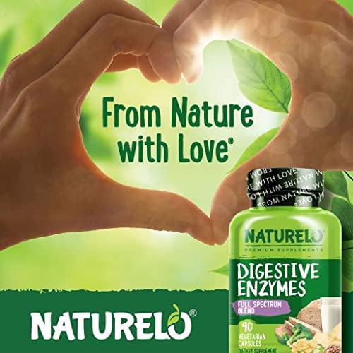 NATURELO Enzymes daily Vegan 90 Capsules sur une table