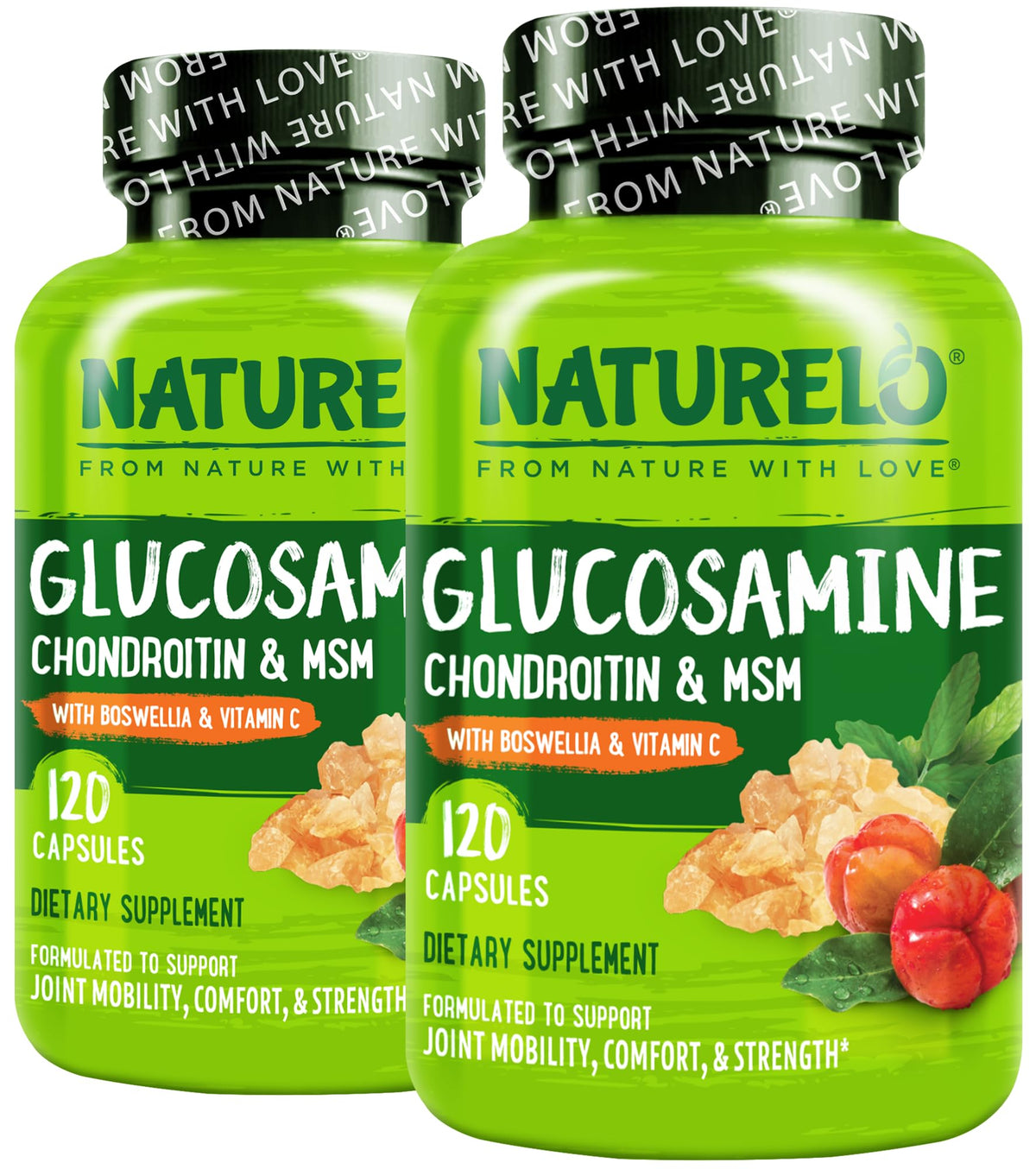 NATURELO Glucosamine Chondroitin MSM 1200 mg capsule avant