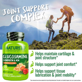 NATURELO Glucosamine Chondroitin MSM 1200 mg contenu des capsules
