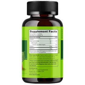 NATURELO Gummies à la Mélatonine avec une main tenant un gummy