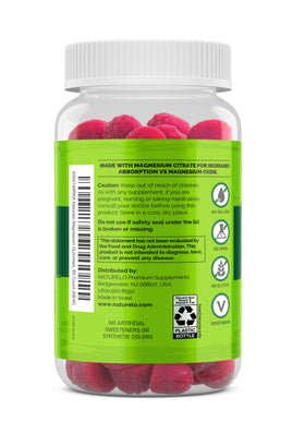 NATURELO Gummies de Magnésium Citrate gummies en vue de près