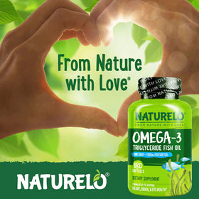 NATURELO Huile de Poisson Omega 3 Burpless 1100mg présentation