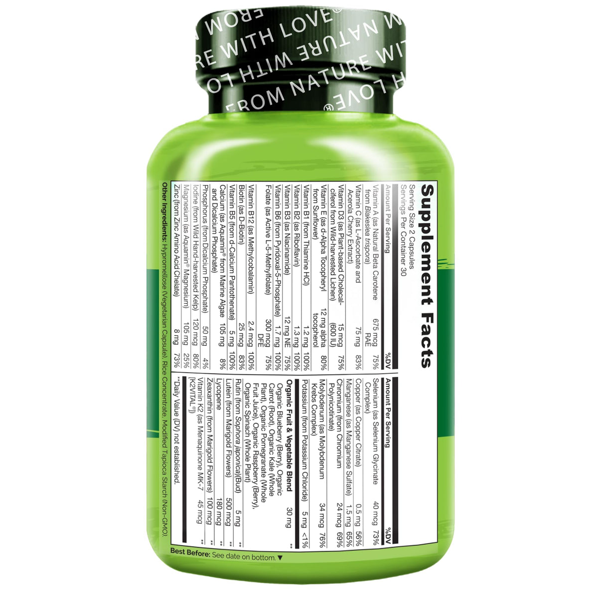 NATURELO Multivitamine pour Adolescents - mise en scène sur une table