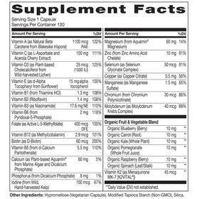 NATURELO Multivitamine pour Hommes 50+, capsules végétariennes sur une table
