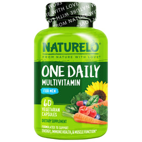 NATURELO Multivitamine pour Hommes 60 capsules végétariennes, emballage avant