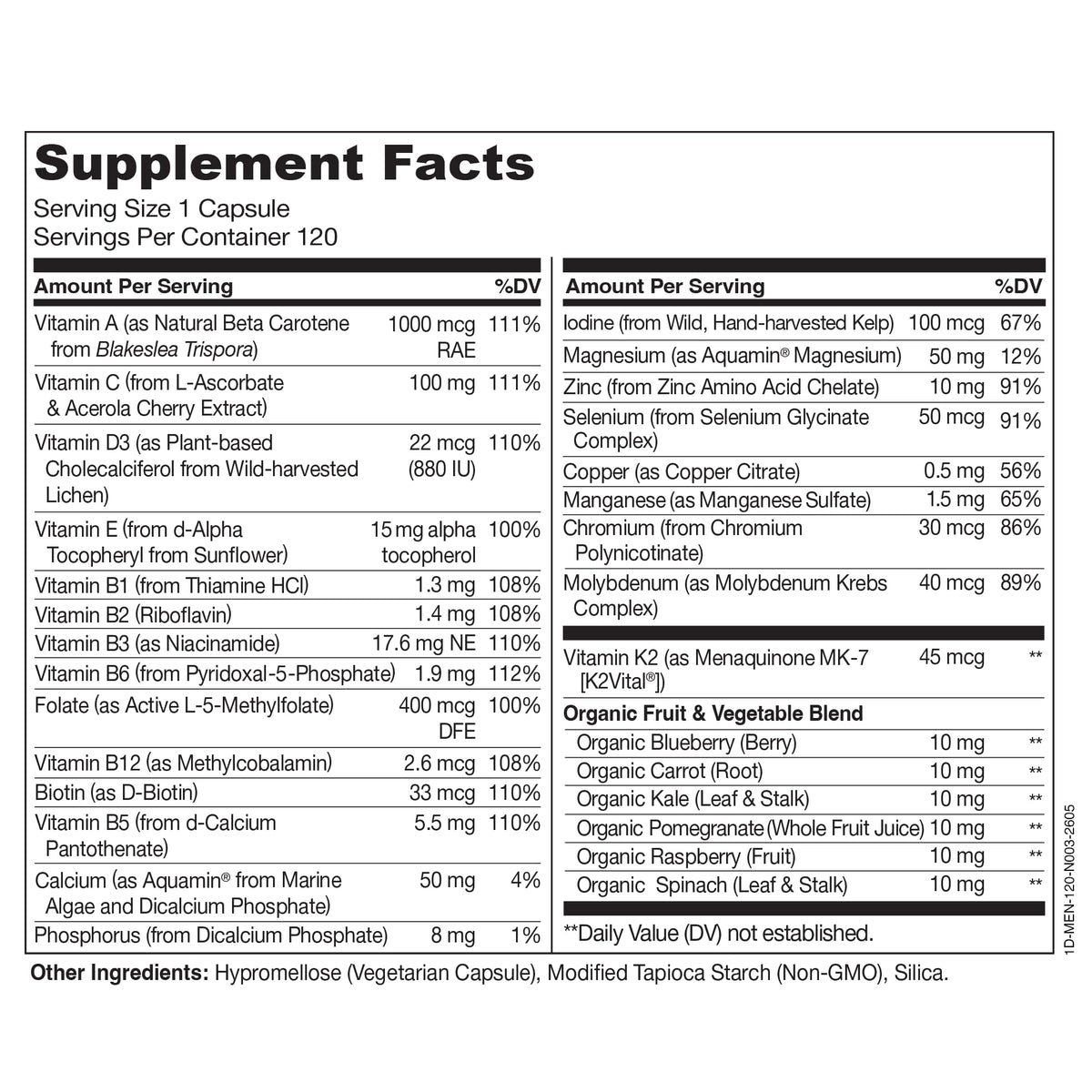 NATURELO Multivitamine pour Hommes - gélule végétarienne