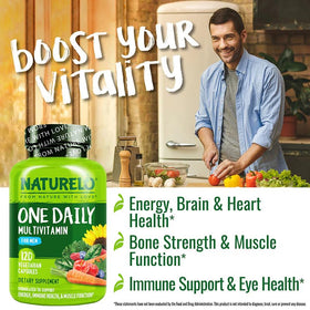 NATURELO Multivitamine pour Hommes - gélules sur une table