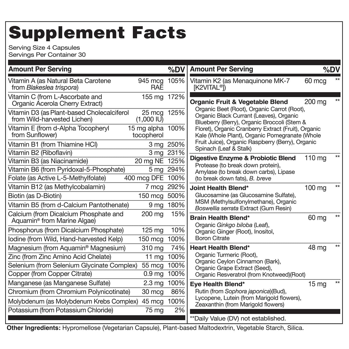 NATURELO Multivitamines 50+ capsules dans une main