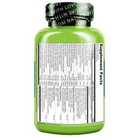 NATURELO Multivitamines 50+ capsules ouvertes sur une table